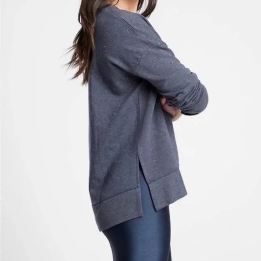 Athlete S Balance Pullover Blue Textured Speckled